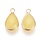 Druppel Glasbedel Goud Soft Yellow 18x10mm, 2 stuks