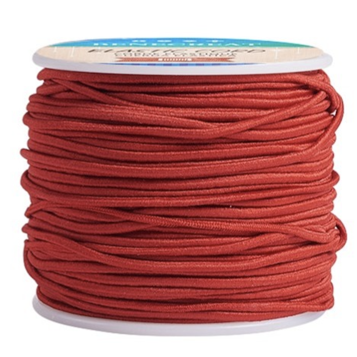 Elastiek 2mm Rood, 1 meter