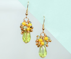 Colorful Earrings with Drop Beads