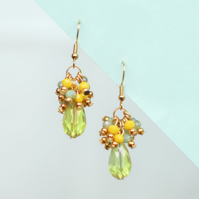 Colorful Earrings with Drop Beads inspi309