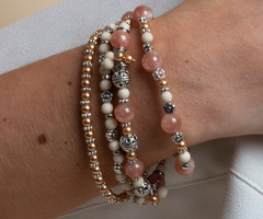 How to Make a Boho Bracelet with Natural Stone beads