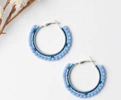 How to Make Bohemian Hoop Earrings with Bead Pattern