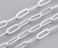 1 meter Oval Chain Silver 11x4.5mm