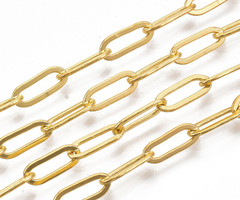 Oval Chain Nikkelvrij Gold Plated 11x4.5mm, 1 meter