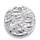 Stainless Steel Coin with Carving  Silver 10.5mm, 5 pieces