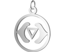 Third Eye Chakra Ajna Stainless Steel Charm 22.5x19mm