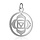 Root Chakra Charm Muladhara 22.5x19mm Stainless Steel Silver