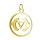 Third Eye Chakra Charm Ajna 22.5x19mm Stainless Steel Gold Plated