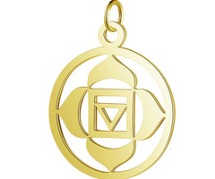 Root Chakra Charm Muladhara 22.5x19mm Stainless Steel