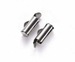 10 stuks Stainless Steel Eindkap 10mm voor Weefarmbandjes