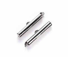 10 stuks Stainless Steel Eindkap 25mm voor Weefarmbandjes