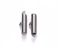10 stuks Stainless Steel Eindkap 16mm voor Weefarmbandjes