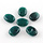 Gemstone Look Beads Dark Green 19x15mm, 8 pieces