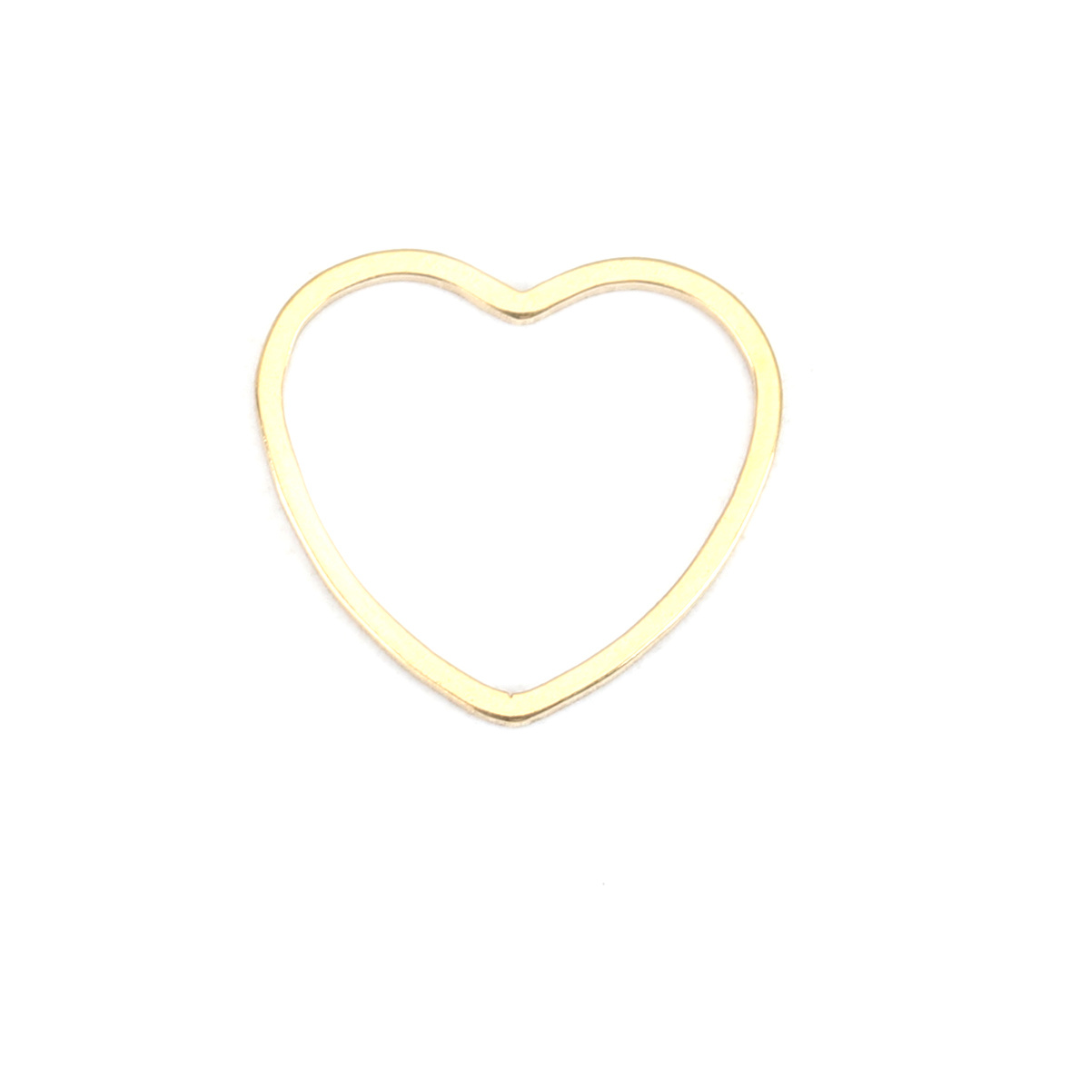 Stainless Steel Heart Connector 16x15mm Gold Plated - Beads & Basics