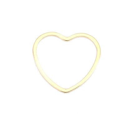 3 pieces Stainless Steel Heart 16x15 Gold Plated