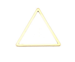 3 stuks Stainless Steel Piramide 18x16mm Gold Plated