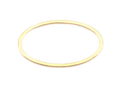 3 pieces Stainless Steel Oval 21x11mm Gold Plated