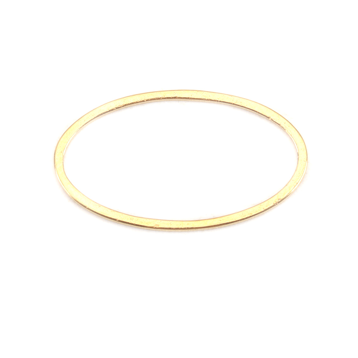 Stainless Steel Oval Connector 21x11mm Gold Plated, 3 pieces