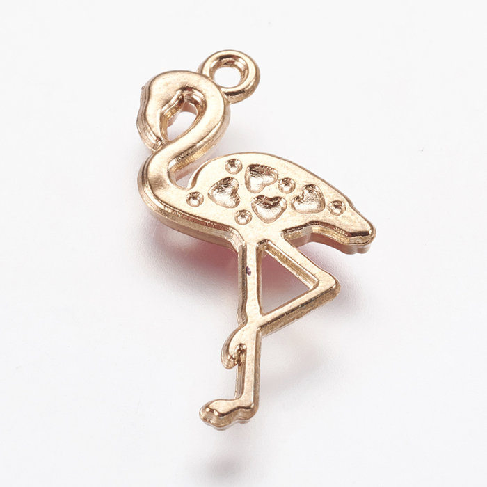 Flamingo Charm Vintage Pink 26x14mm