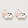 Cow Charm Pink White 16x19mm