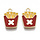 French Fries Charm Red Yellow Nickel Free 18x13mm