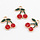 Cherries Charm Red Green 13x18mm