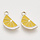 1101 Lemon Slice Charm Gold Yellow 17.5x10.5mm