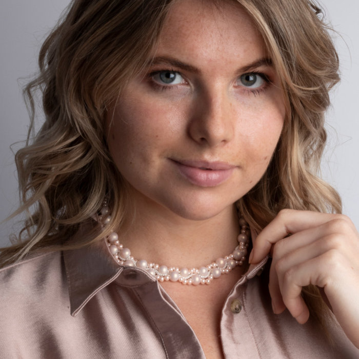 Beadwork Necklace with Pearls inspi330