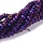 Faceted Glassbeads Metallic Purple Shine 8x6mm, 30 pieces