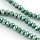 Faceted Bead Dark Green Shine 8x6mm, 30 pieces