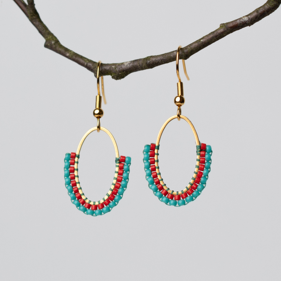 Ovale Oorbellen Met Miyuki Kralen Maken Beads & Basics