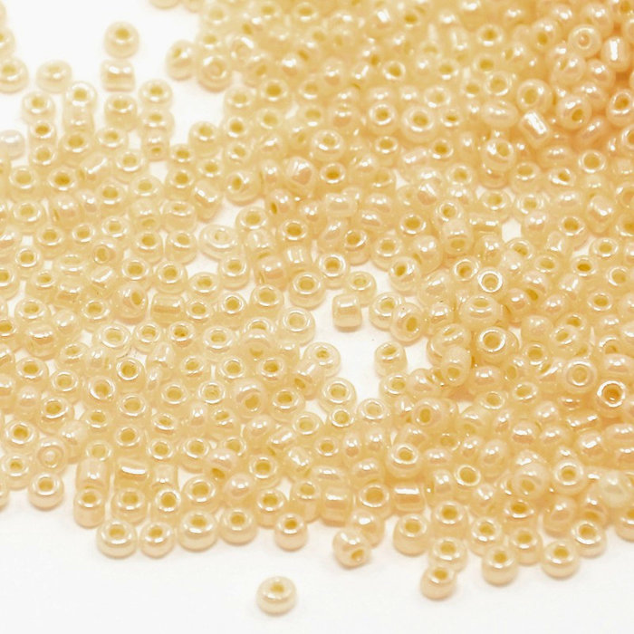 10020* Seed Beads Beige Shine 2mm, 7 grams