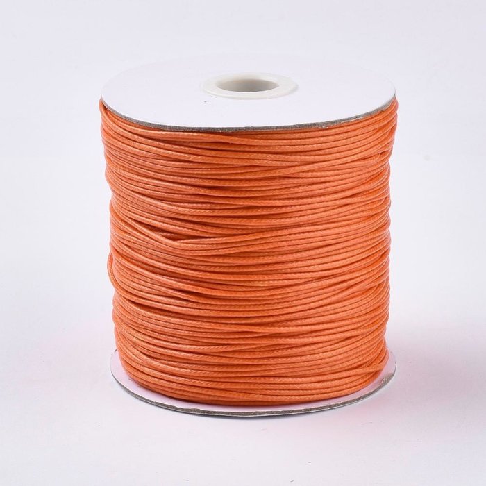 5 meter Waxkoord 0.8mm Sunny Orange