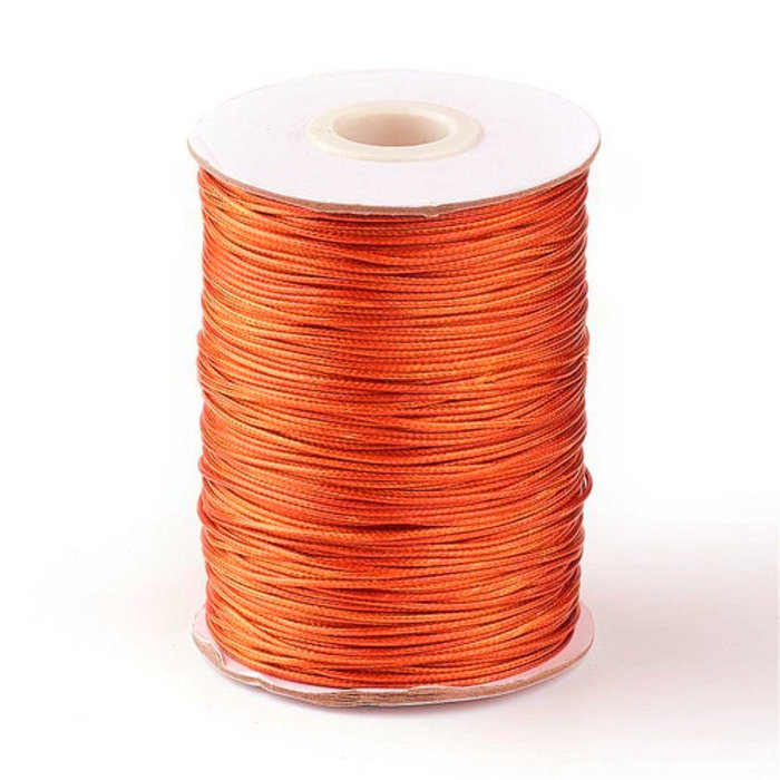 5 meter Waxkoord 0.8mm Sunny Orange