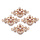 Luxury Charm with Zirconia 26x15mm Flower Pink White