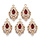 1123 Luxury Charm with Zirconia 20x12mm Drop Red White