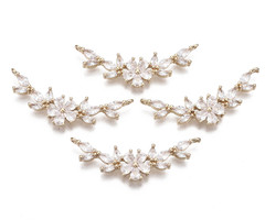 Luxe Bedel met Zirkonia 13x37mm Bloem Wit