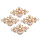 Luxury Charm with Zirconia 26x15mm Flower White