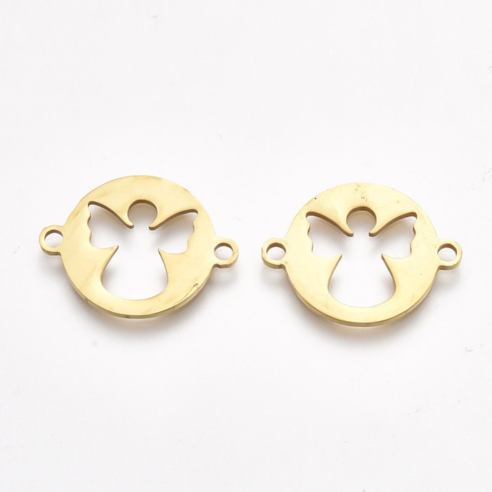 Stainless Steel Angel Connector Gold Plated 15.5x20mm