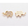 Elephant with Zirconia Link Nickel Free Golden 11x19.5mm