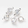 Luxury Round Link with Zirconia 15x9mm Silver