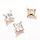 Rhombus with Zirconia Link Gold Plated 12.5x10mm