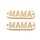 MAMA Link with Zirconia 18K Gold Plated 9x27mm