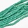 Faceted Glassbeads Deep Green 3x2mm, strand 120 pieces