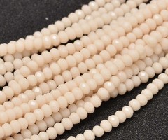 Faceted Glassbeads Salmon 3x2mm, strand 120 pieces