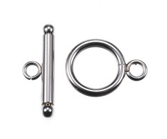 3 pieces Stainless Steel Toggle Clasp Silver 18mm