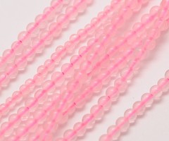 Natural Rose Quartz Gemstone Beads 2mm, strand 40cm, 174 pieces