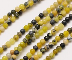 Natural Geel Turquoise Edelsteen Kralen 2mm, streng 40cm, 174 stuks
