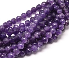 Natural Amethyst Gemstone Beads 8mm, strand 40cm 45pieces