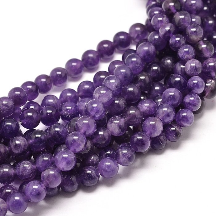 Natural Amethyst Gemstone Beads 8mm, strand 40cm 45pieces